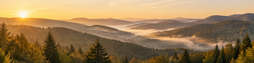 Paysage des Vosges au petit matin