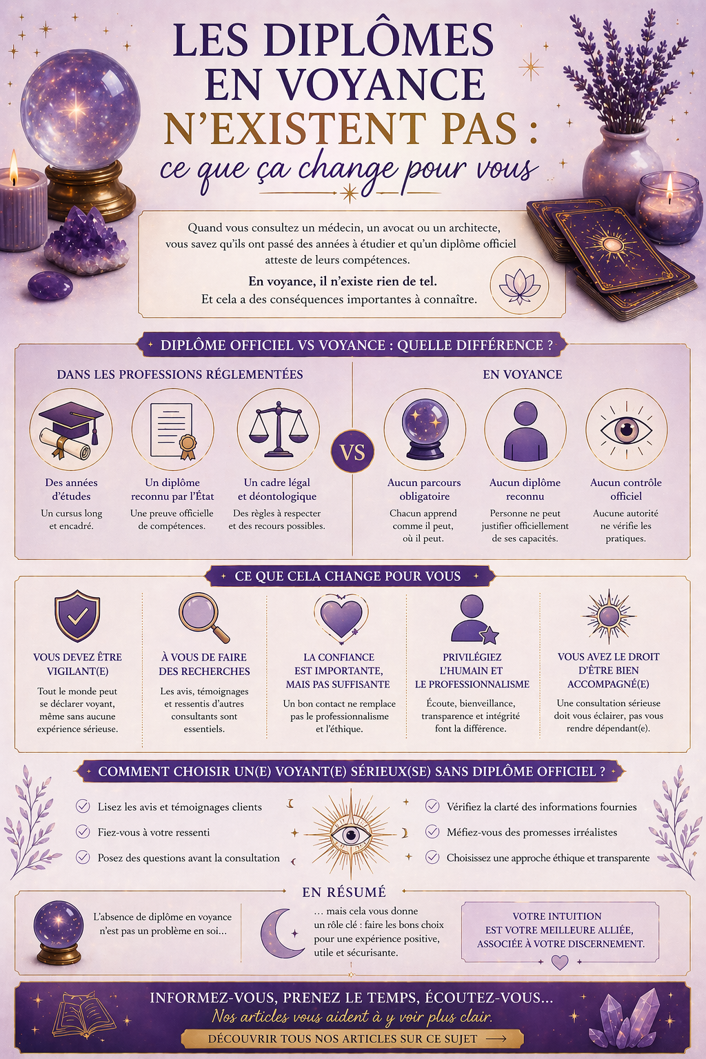 Absence diplôme officiel voyance France implications client protection