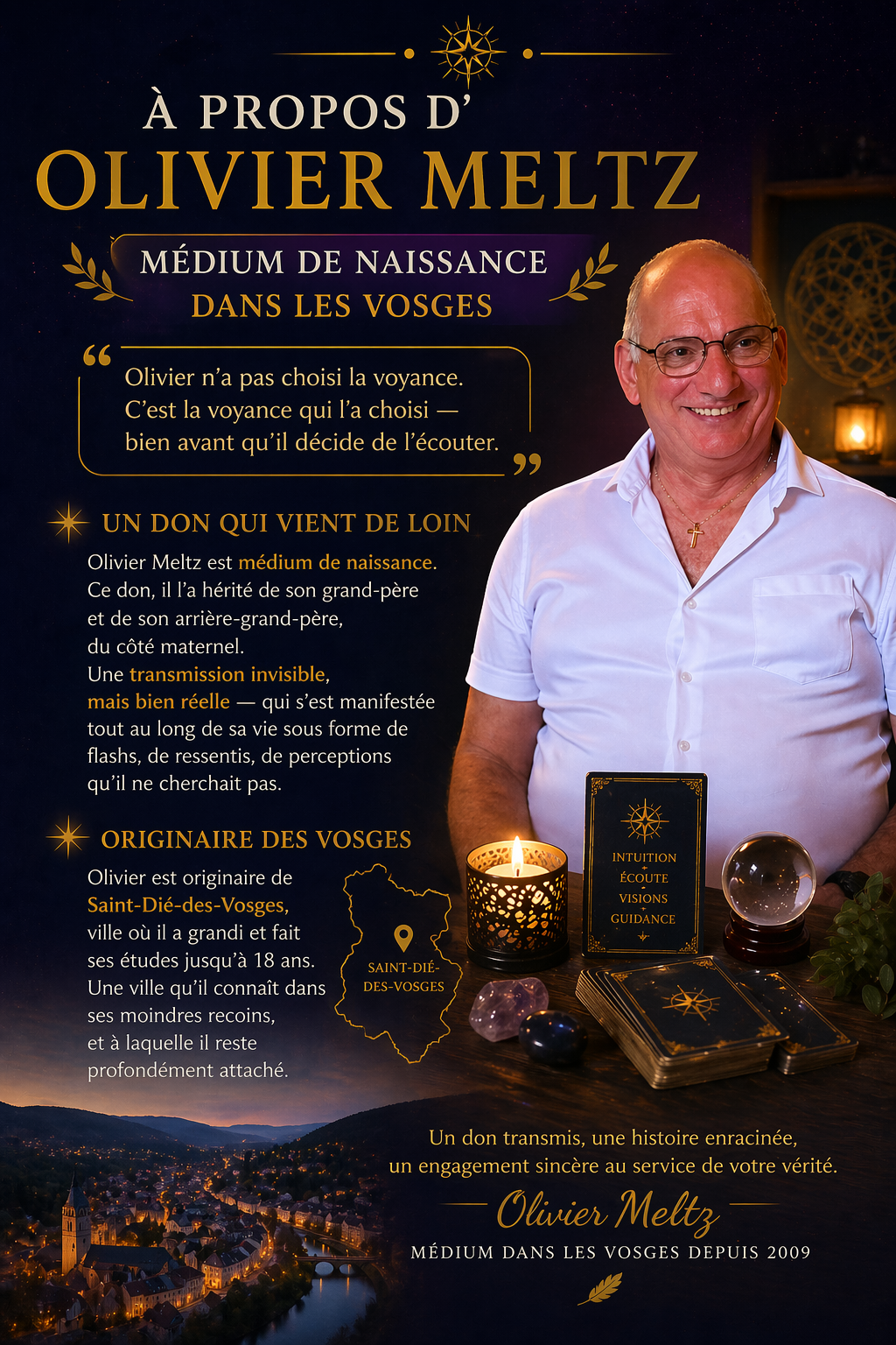 Olivier Meltz, médium de naissance originaire de Saint-Dié-des-Vosges
