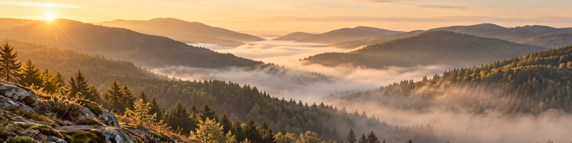 Paysage des Vosges au petit matin