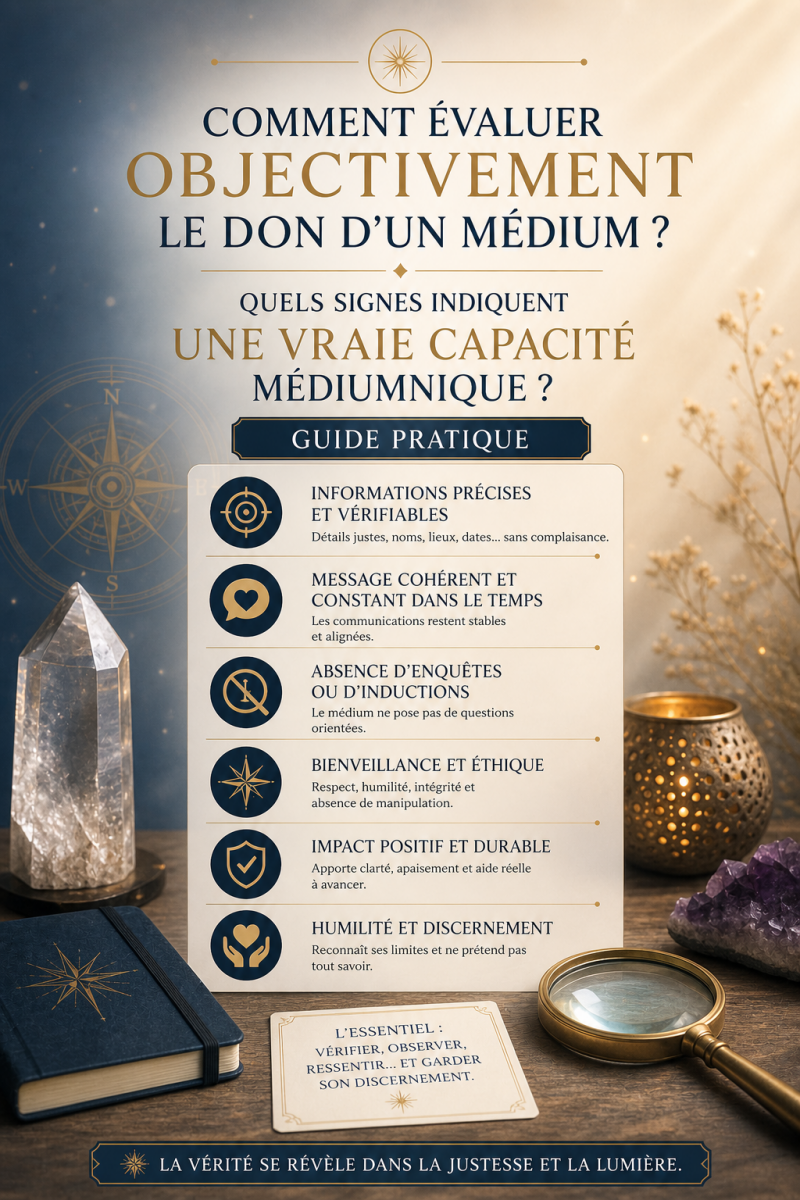Comment évaluer don médium voyant capacité médiumnique signes