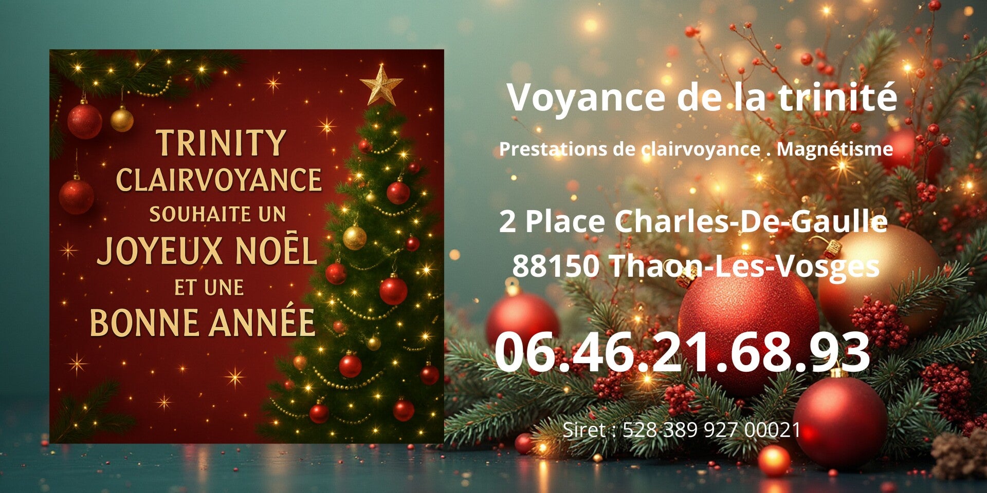 Voyance de la trinité vous souhaite de joyeuses fêtes de fin d'année
