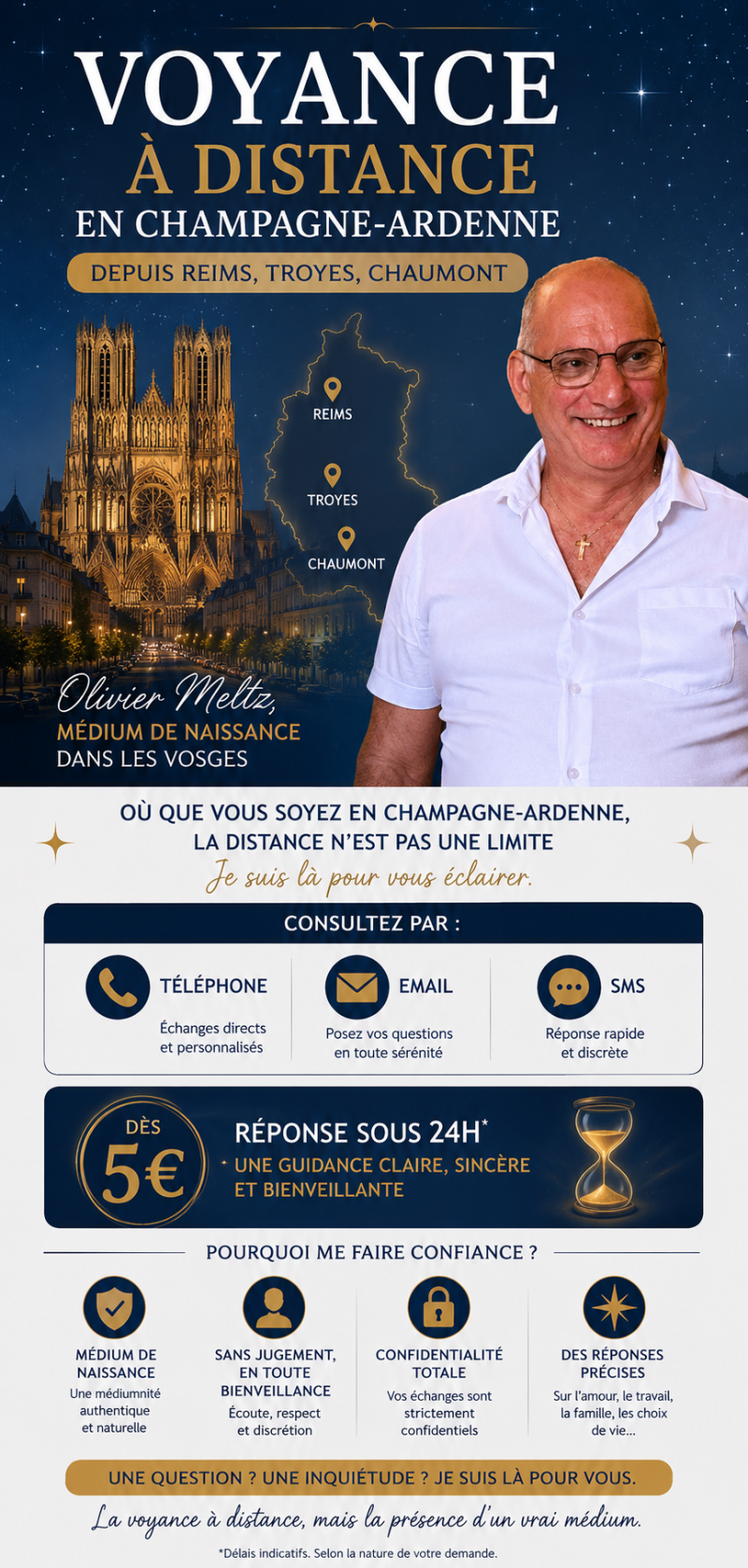 Voyance à distance Champagne-Ardenne — Olivier Meltz, médium des Vosges