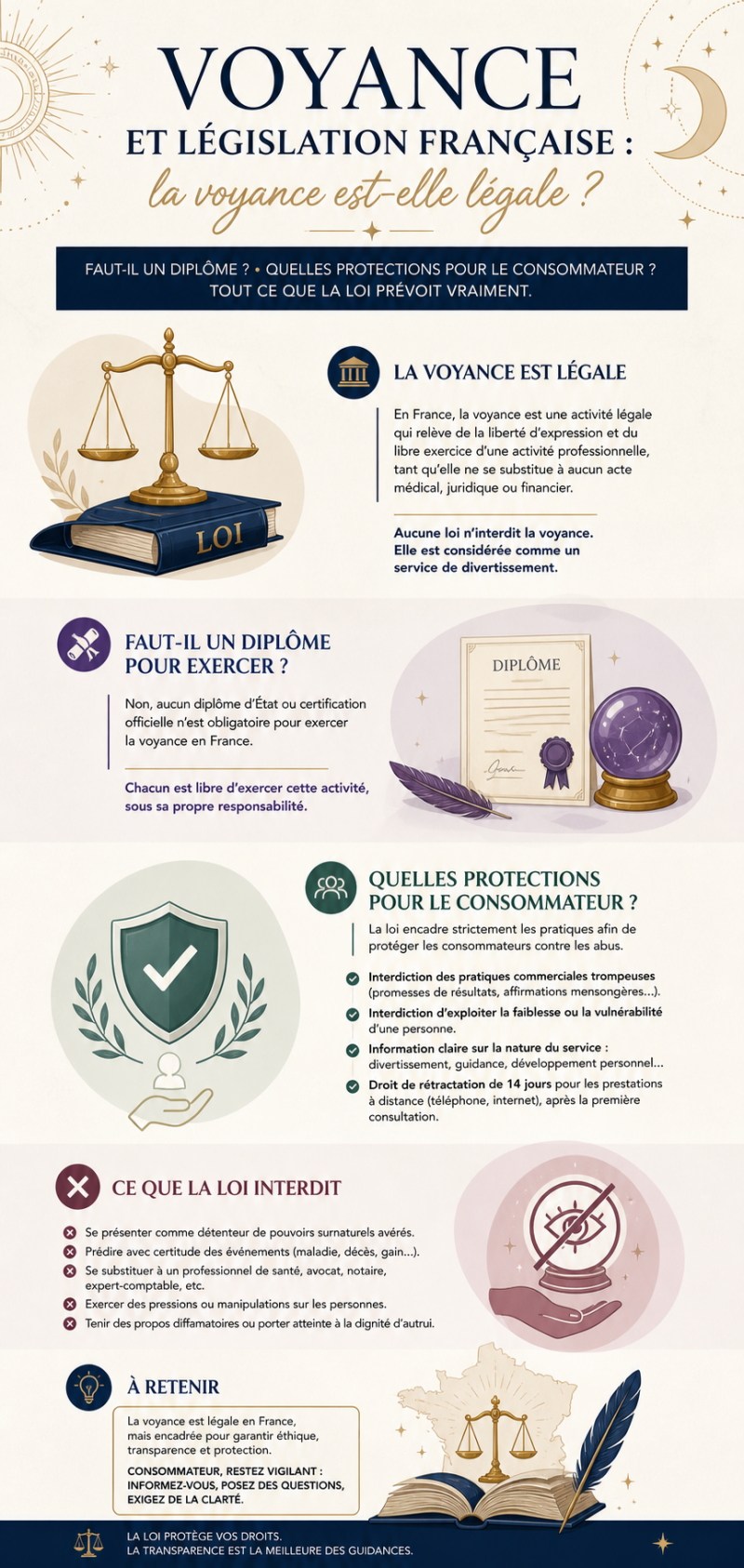 Voyance et loi française — réglementation et protection du consommateur