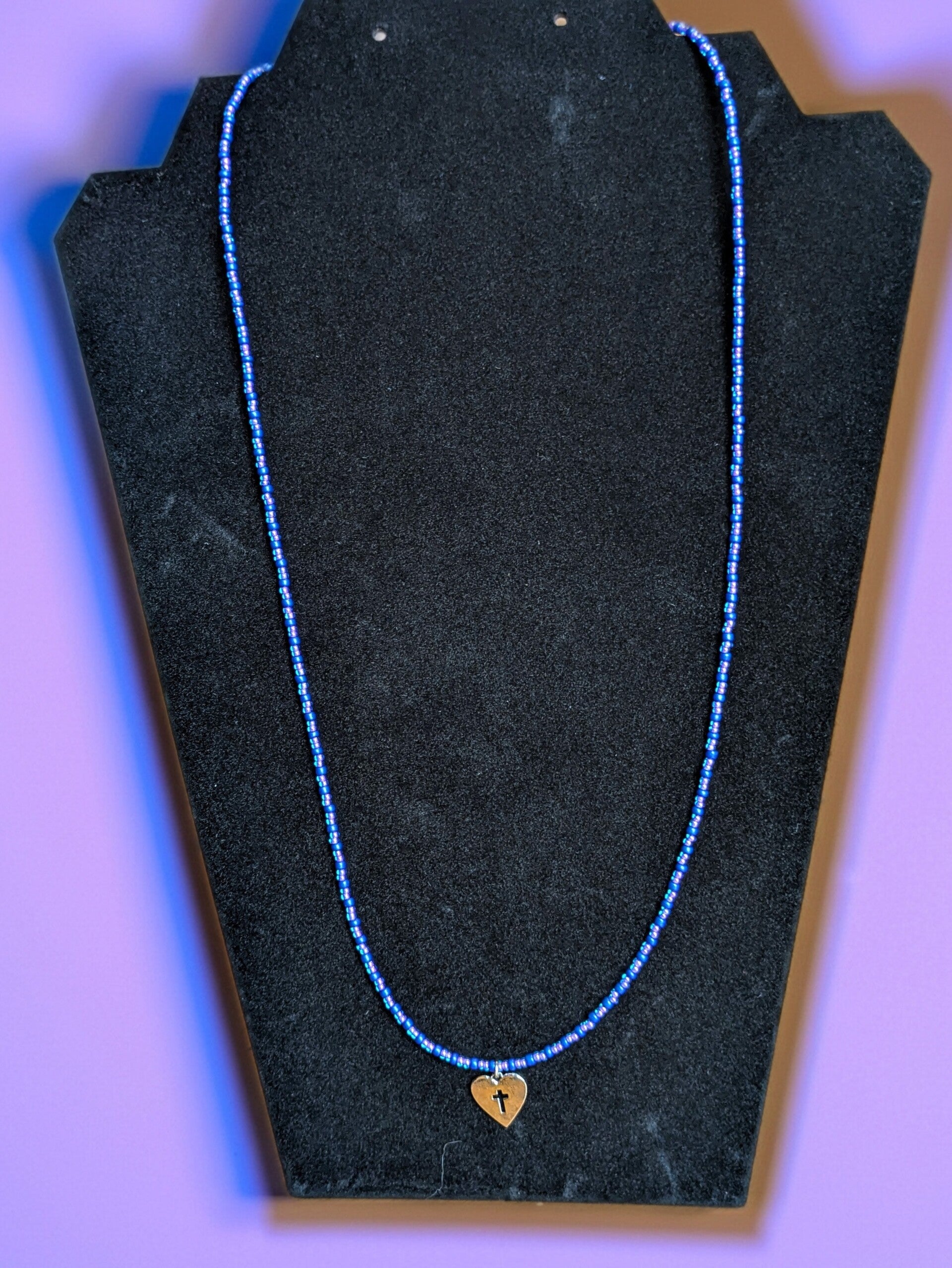 Electric Faith Hand Beaded Necklace