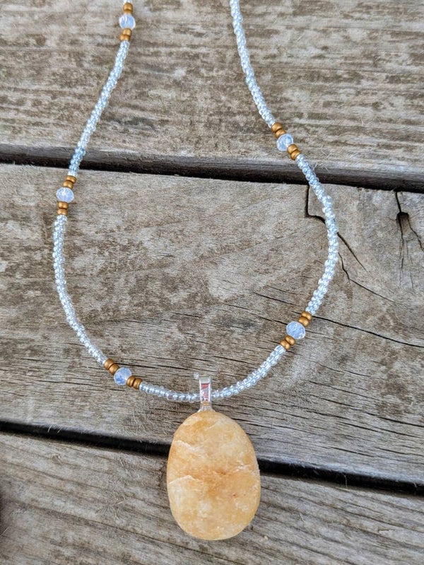 Yellow/Orange Calcite Pendant