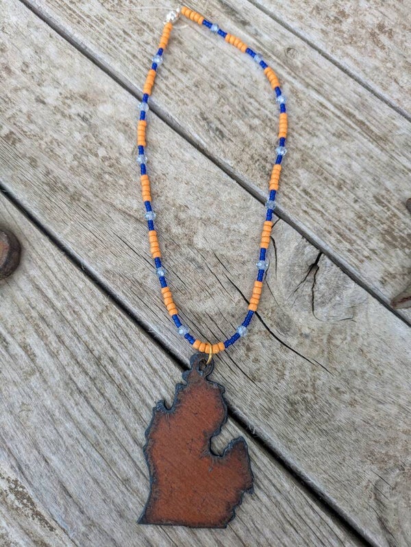 Go Blue Michigan Rearview Mirror Charm