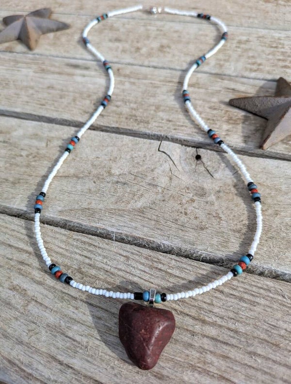 Hand Beaded Jaspar Necklace
