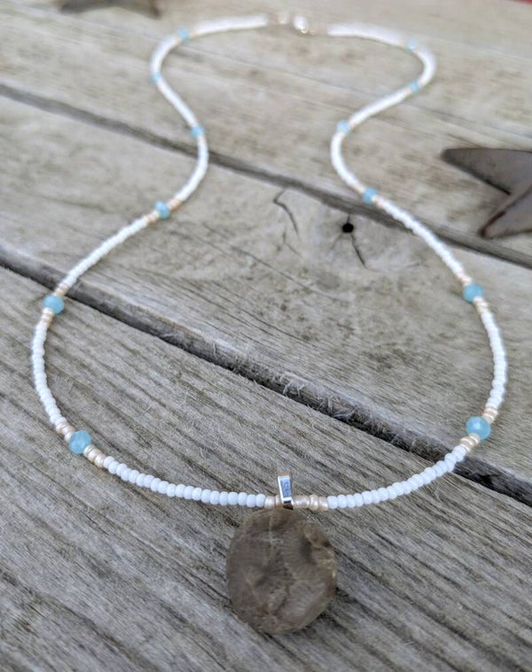 Lake Michigan Petoskey Stone Necklace