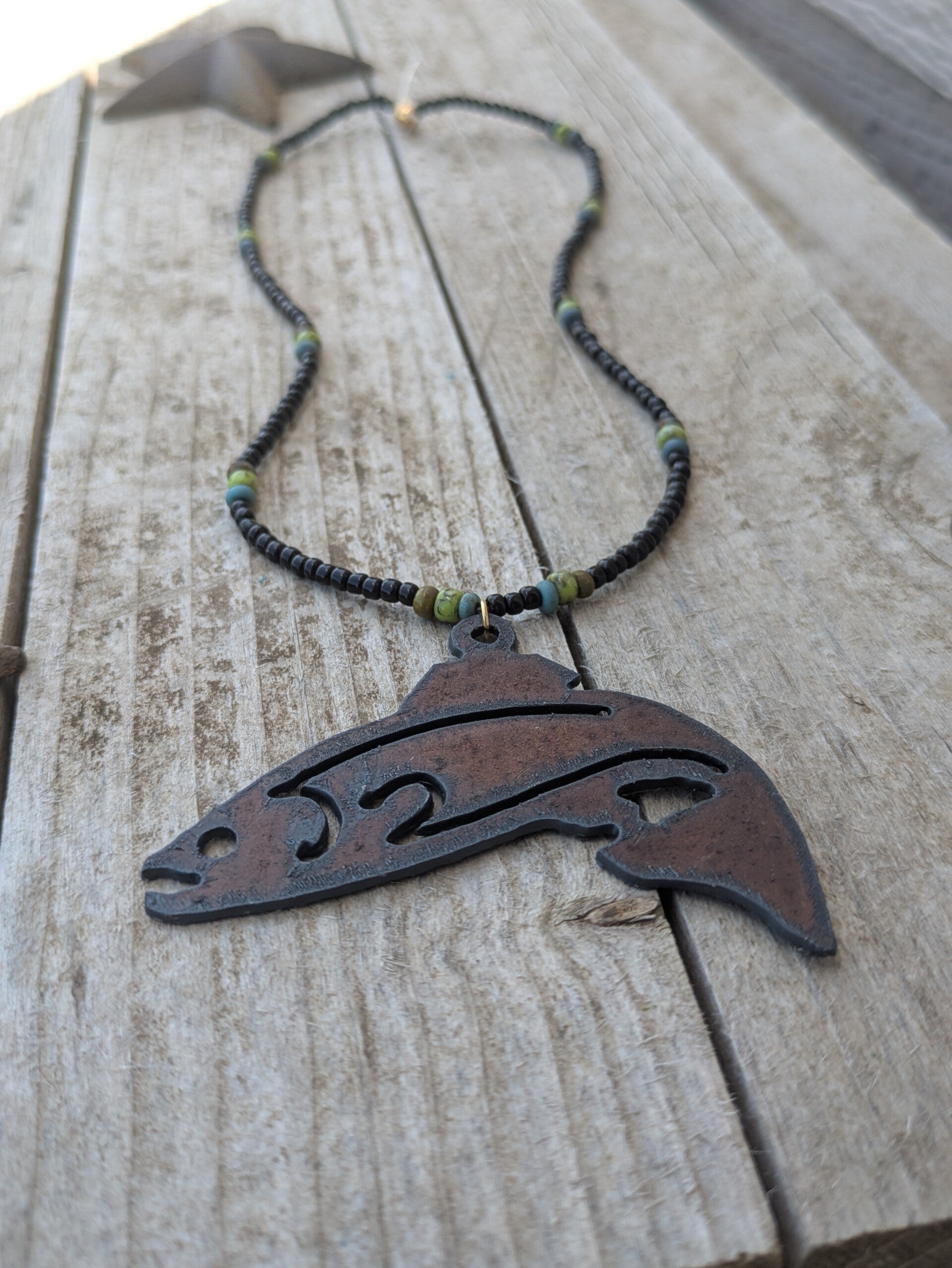 Trout Rearview Mirror Charm