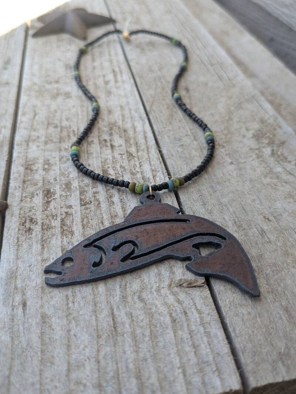 Trout Rearview Mirror Charm