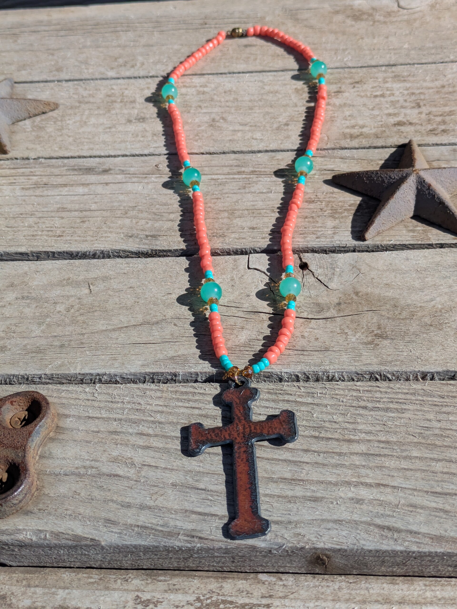 Cross Rearview Mirror Charm