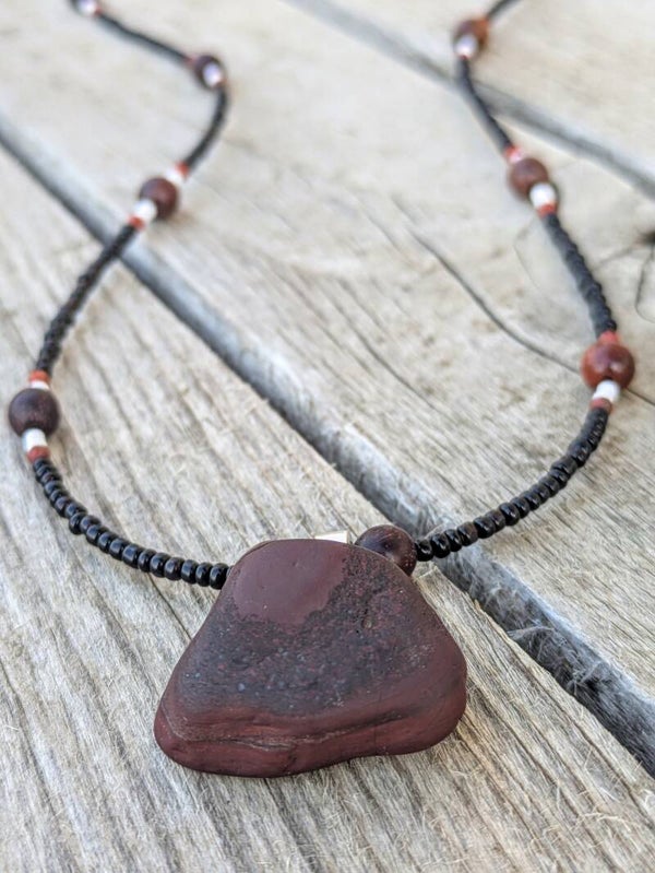 Beautiful Jasper Hand Beaded Necklace