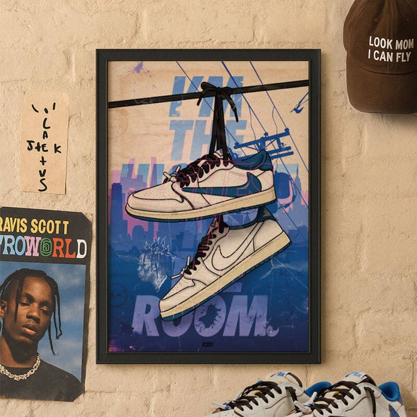 NIKE AIR JORDAN 1 LOW "HANGING FRAGMENT TRAVIS" POSTER