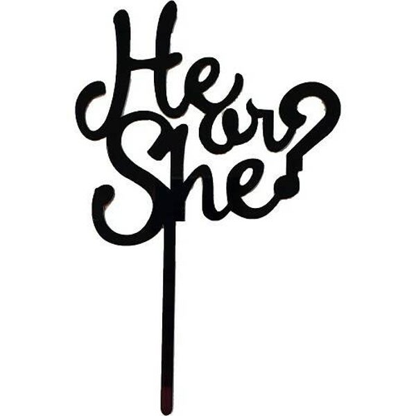 Cake Topper He or She