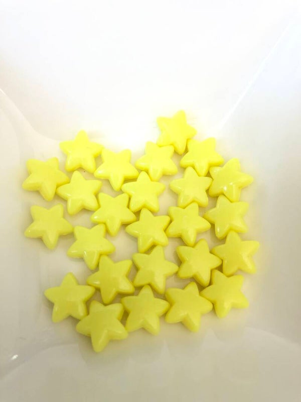 Gele ster acryl groot