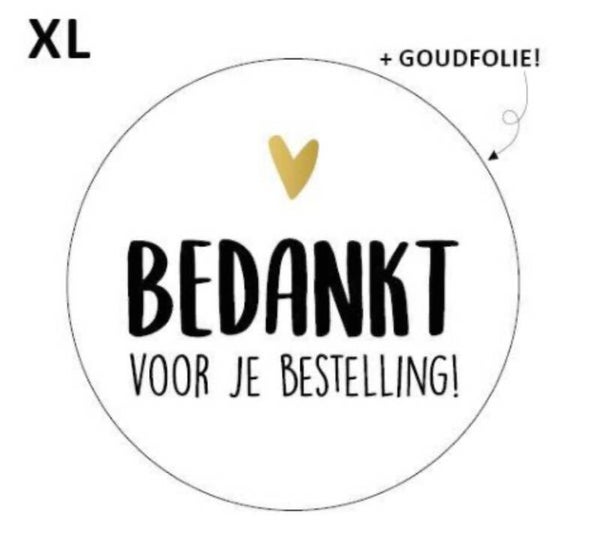 Bedankt voor je bestelling XL
