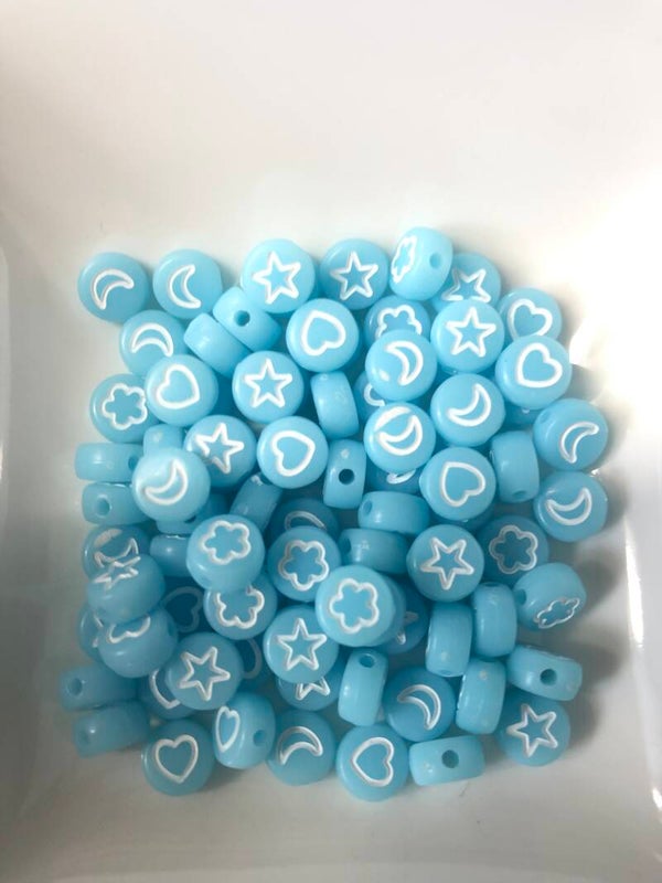 Figuurtjes mix pastel blauw