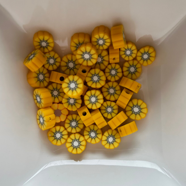 Gele bloemetjes polymeer