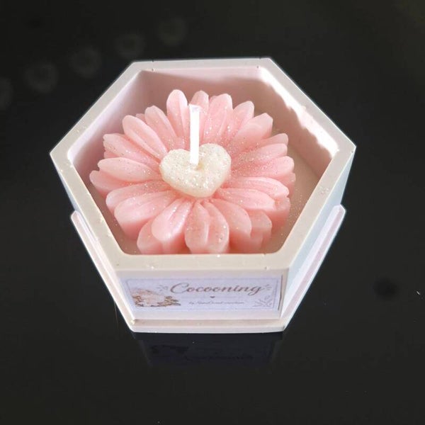 Hexagone parfumé rose