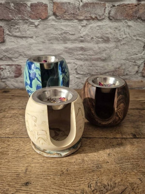 Brûleur artisanal marbré pour fondants