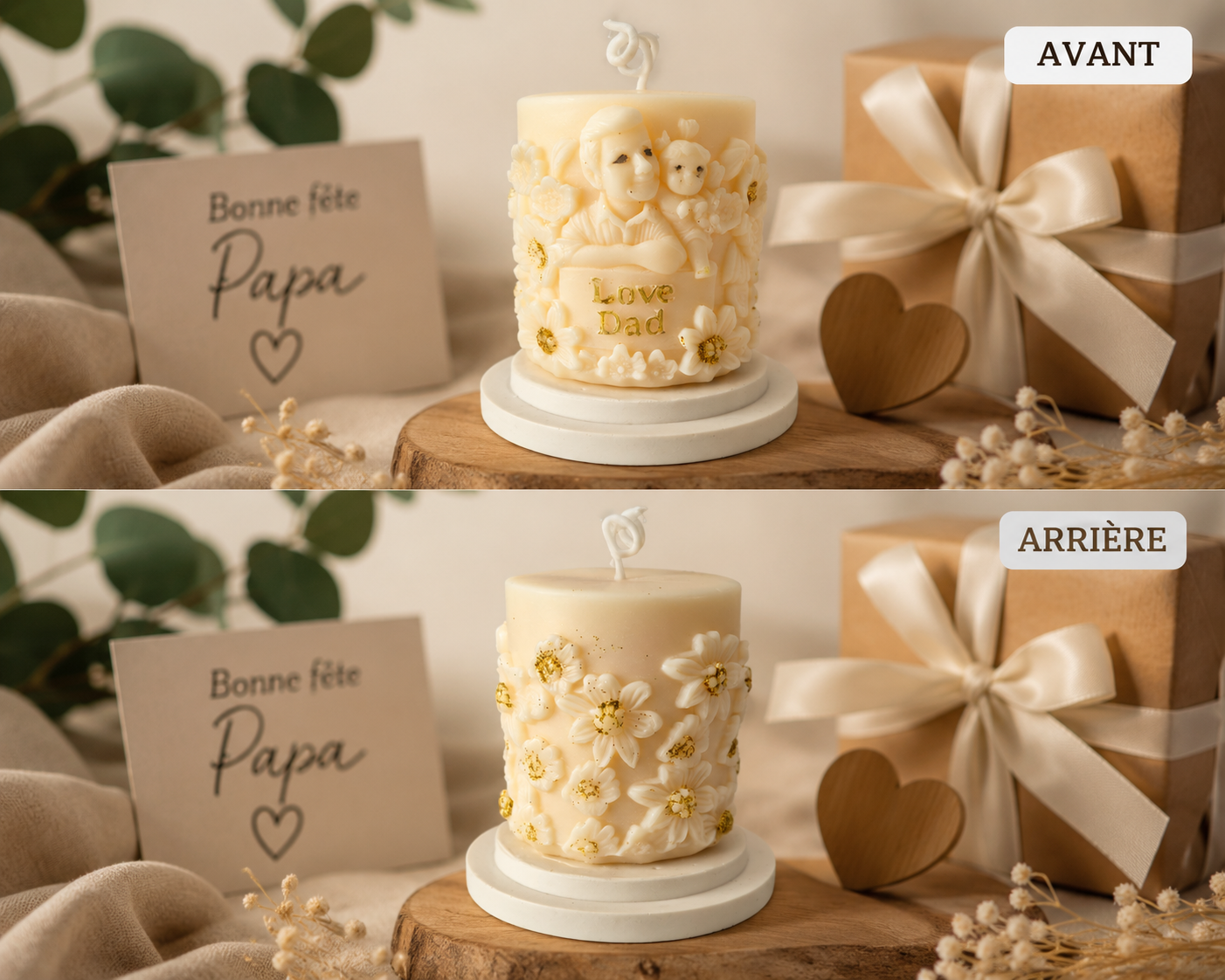 Bougie moulée parfumé DaD (spécial fêtes des pères).