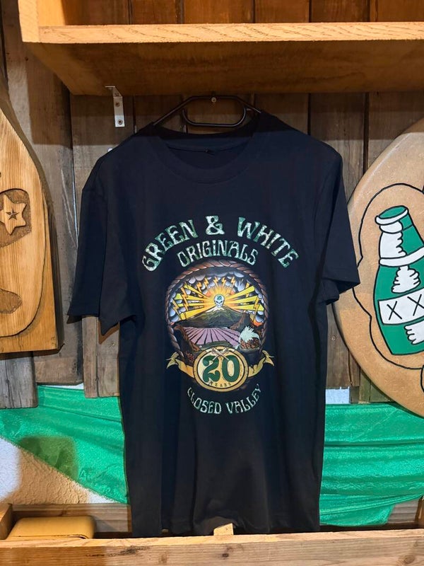 Support - Green & White Originals Closed Valley Trad - T Shirt