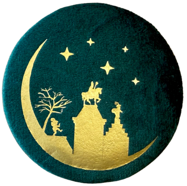 Baretspeld / button Sint&Piet op de daken - groen