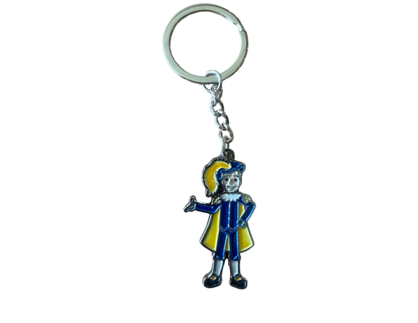 Sleutelhanger Pietje blauw/geel