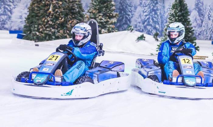 Karten op echt ijs bij Icekart Rucphen