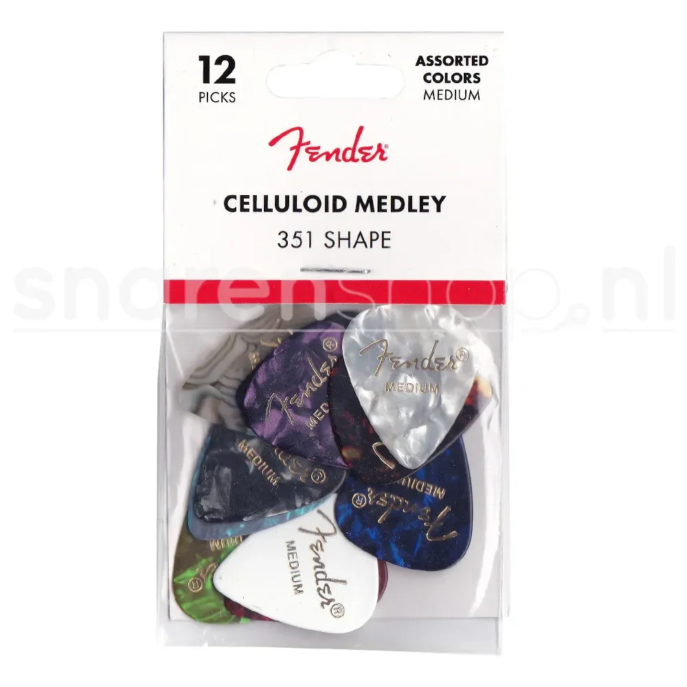 Fender 351 Plectrum Celluloid Variety Pack Medium / 1.0mm 12-Pack