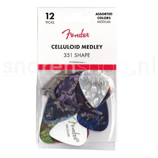 Fender 351 Plectrum Celluloid Variety Pack Medium / 1.0mm 12-Pack