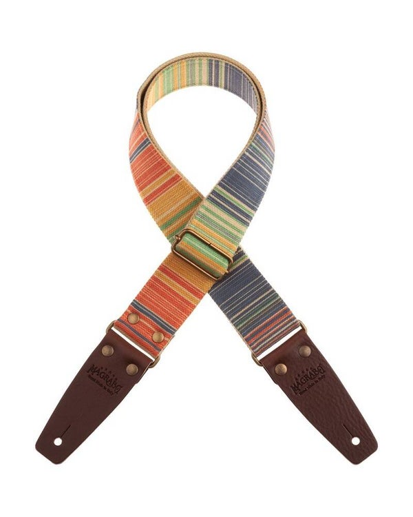Magrabo Stripe Sc Retrò Rainbow 5 Cm Terminals Marrone Fibbia Ottone