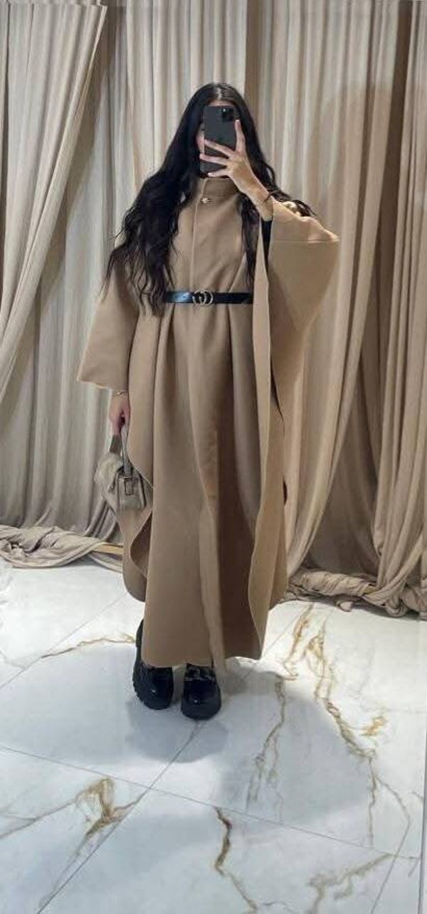 Cape Poncho Oversize Camel – Taille Unique (34 au 46