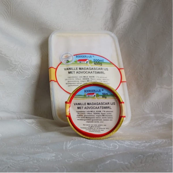 Vanille-Madagaskar roomijs met advocaatswirl