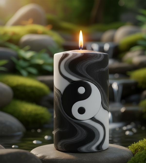 Yin and Yang Candle