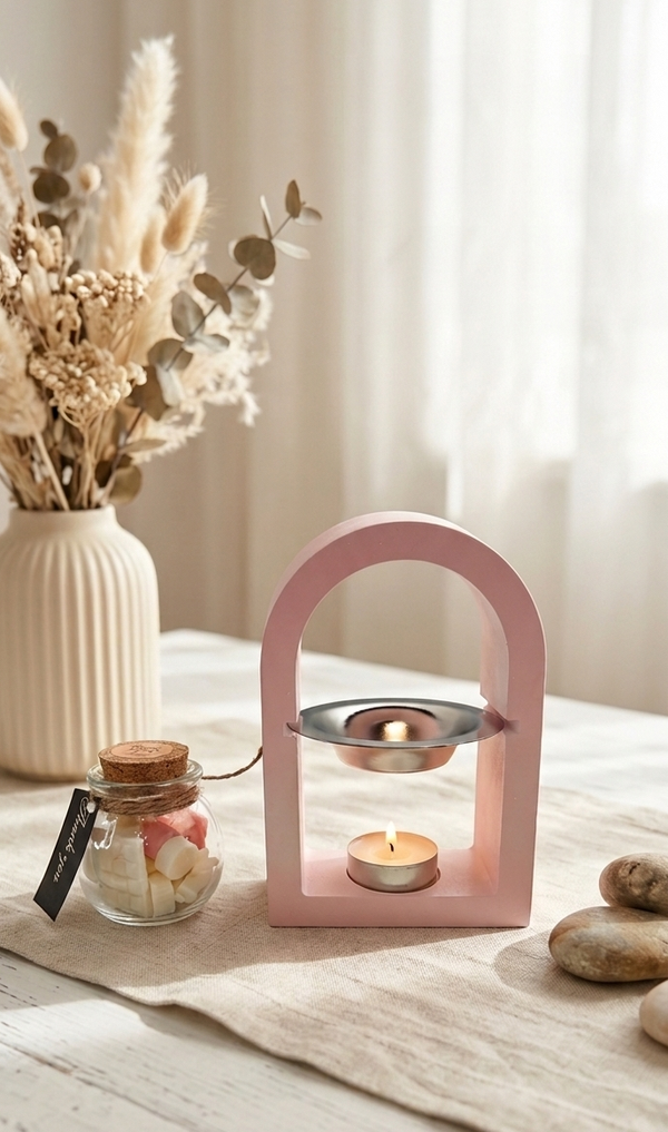 Quemador de Aceite y Wax Melts · Arco Rosa