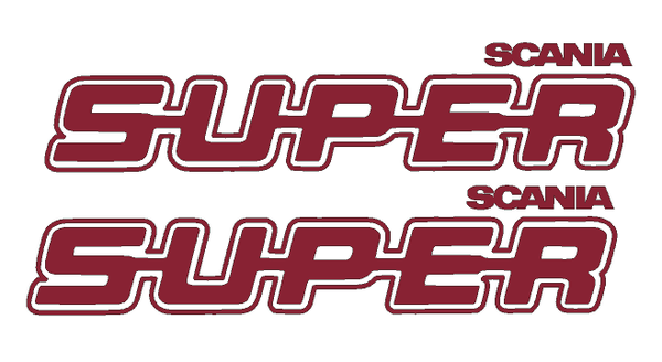 Paire de Sticker vitres Latérales . SCANIA / SUPER