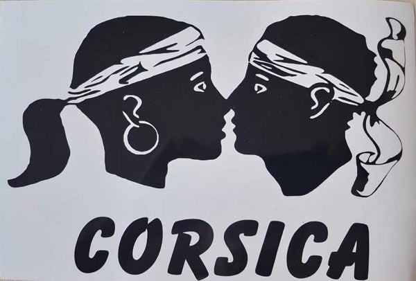 Sticker couple corse
