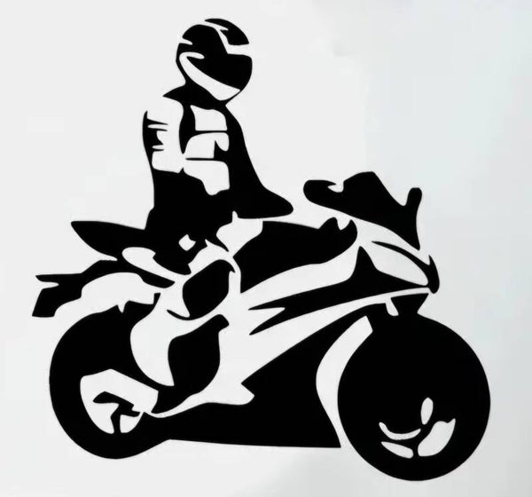 Stickers girl motor-cycles