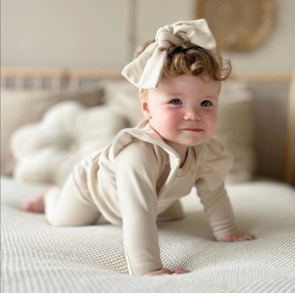 Ruffle Shirt Baby Rib Licht Beige
