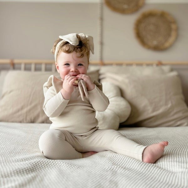 Broekje Rib Licht Beige