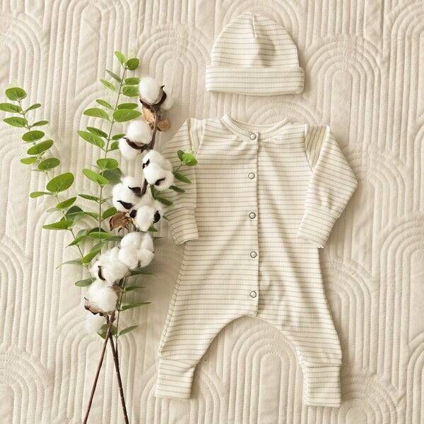 Boxpakje Baby Rib |  Streepjes Beige