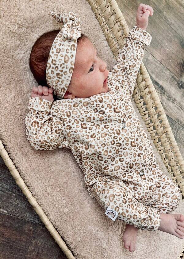 Haarband Leopard Beige