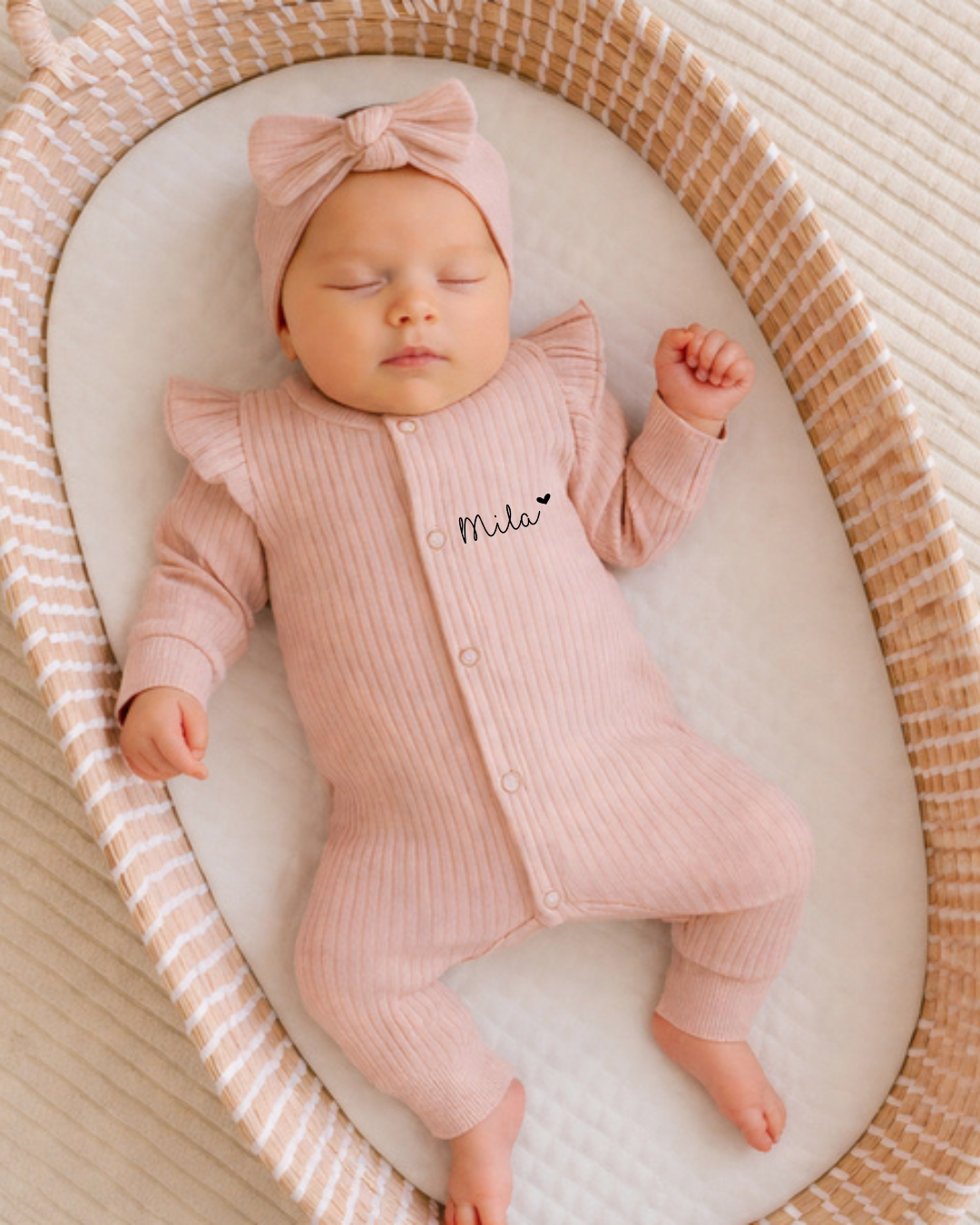 Boxpakje Rib Jersey | Roze | Gepersonaliseerd