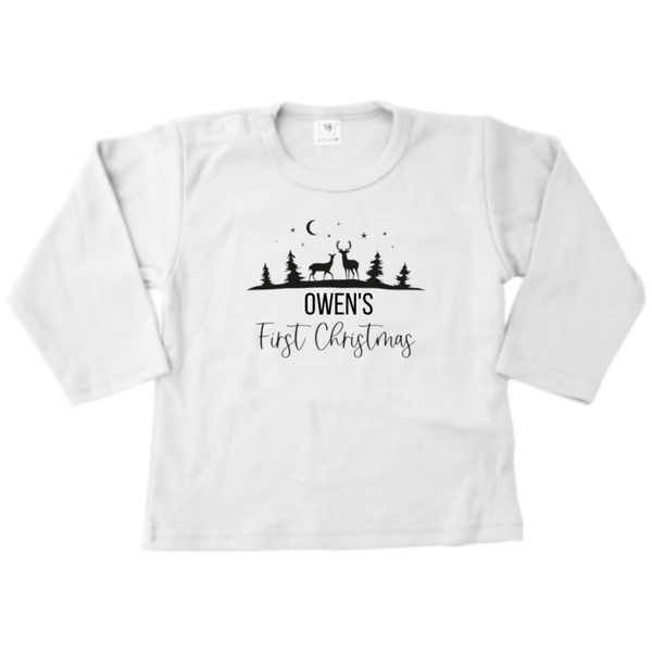 Shirtje First Christmas met naam