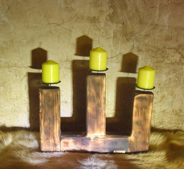 Candelabro de 3 brazos Yakisugi