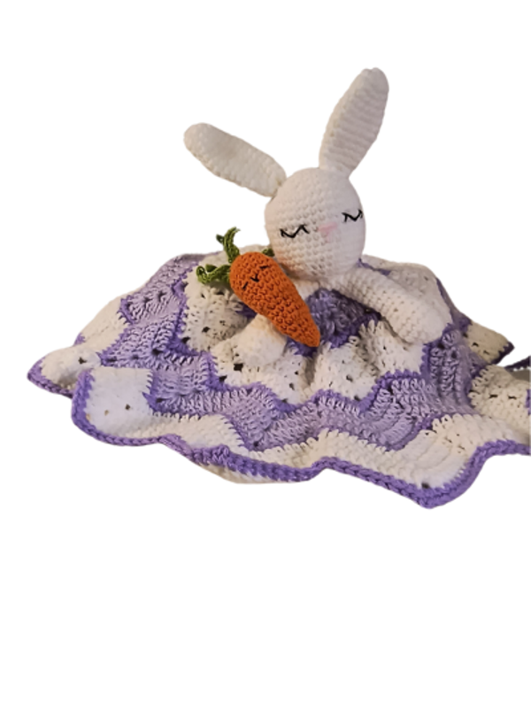 Bunny Lovey holding a Carrot