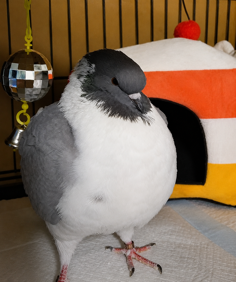 Attila the Hun, AKA Tilly, a Modena pigeon