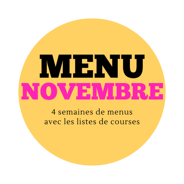 Le menu du mois de novembre